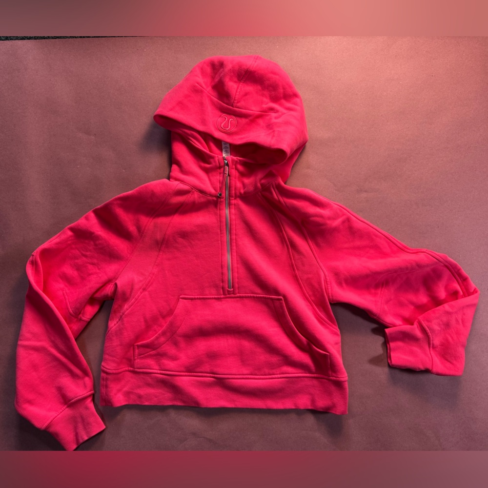 lululemon athletica Pink Half-Zip Cropped Hoodie